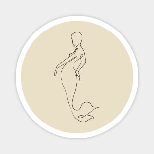 Pisces Celestial Line Art Magnet